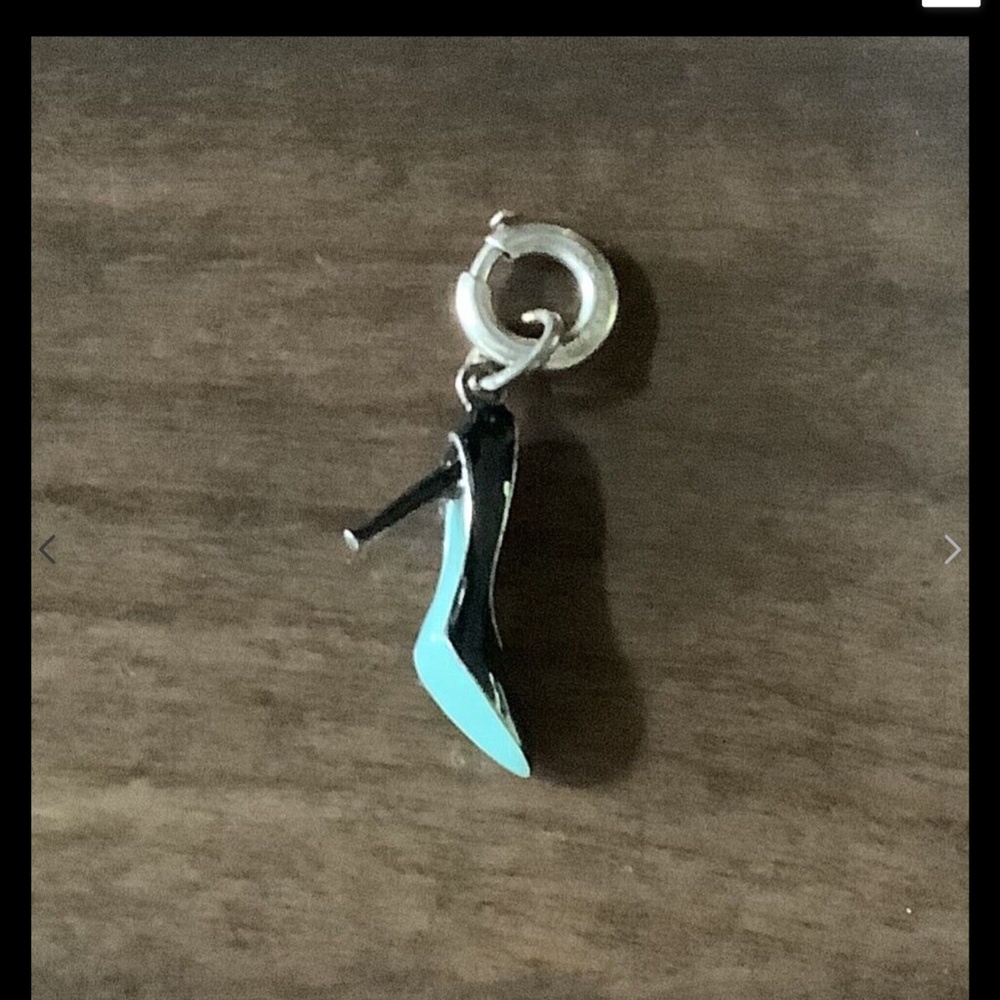 RETIRED Tiffany & Co. Silver and Enamel Shoe Charm